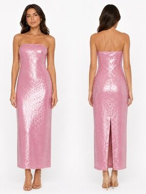 Hutch - Elena Strapless Sequin Column Maxi Dress